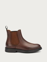Plain leather Chelsea boots - Walnut | FRAU