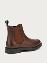 Plain leather Chelsea boots - Walnut | FRAU
