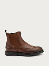 Leather Chelsea boots - Walnut | FRAU