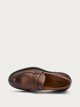 Leather varsity loafers - Walnut | FRAU
