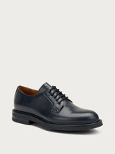 Polished leather lace-ups - Blue | FRAU