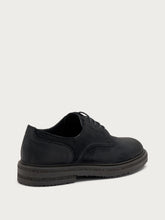 Distressed-effect leather lace-ups - Black | FRAU