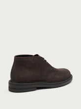 Distressed-effect leather lace-up ankle boots - Brown | FRAU