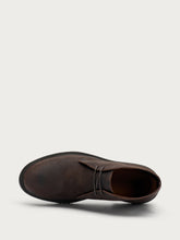 Distressed-effect leather lace-up ankle boots - Brown | FRAU