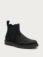 Distressed-effect leather Chelsea boots - Black | FRAU