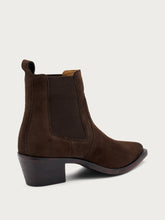 Suede Texan boots - Dark Brown | FRAU