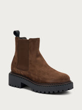 Suede Chelsea boots with double welt - Cocoa | FRAU