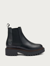 Leather Chelsea boots with double welt - Black | FRAU