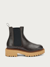 Leather Chelsea boots with double welt - DARKBRAUNnut | FRAU