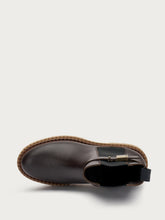 Leather Chelsea boots with strap and double welt sole - DARKBRAUNnut | FRAU