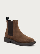 Colour-block suede Chelsea boots - Cocoa | FRAU