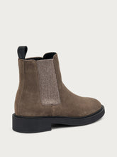 Colour-block suede Chelsea boots - Mink | FRAU