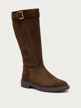 Suede boots with buckle - Cocoa | FRAU