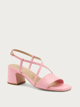 Sandalo in pelle con cinturini a incrocio - Peonia | FRAU