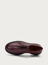 Allacciate in pelle semilucida creased - Bordeaux | FRAU