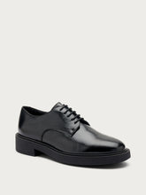 Semi-polished leather lace-ups - Black | FRAU