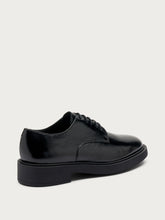 Semi-polished leather lace-ups - Black | FRAU