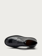 Semi-polished leather lace-ups - Black | FRAU