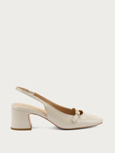 Slingback in vernice con cinturino - Ecrù | FRAU