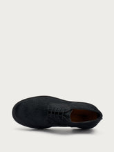Ponyhair-effect leather lace-ups - Black | FRAU