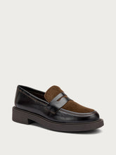 Bi-material loafers - Dark Brown | FRAU