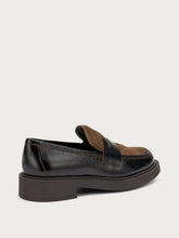 Bi-material loafers - Dark Brown | FRAU