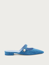Sabot aus Denim mit Perlenschmuck - Hell-Denim | FRAU