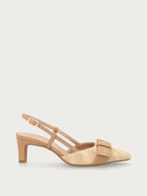 Slingback in raffia con fibbia - Paglia | FRAU