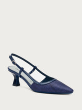 Slingback in rafia - Navy | FRAU
