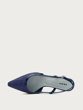 Slingback in rafia - Navy | FRAU