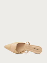 Hautfarbener Slingback aus Bast - Beige | FRAU