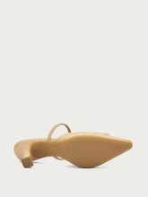 Hautfarbener Slingback aus Bast - Beige | FRAU