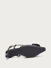 Slingback in pelle con accessorio - Nero | FRAU