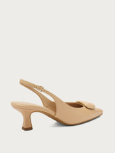 Slingback aus Leder mit Accessoire - Keks | FRAU