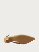 Slingback aus Leder mit Accessoire - Keks | FRAU