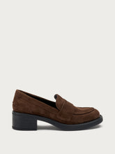 Heeled suede loafers - Cocoa | FRAU