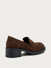 Heeled suede loafers - Cocoa | FRAU