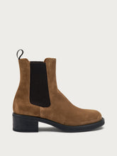 Heeled suede Chelsea boots - Light tan | FRAU