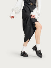 Polished leather loafers with tassels - Cocoa | FRAU