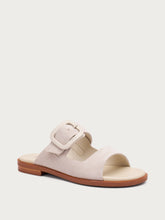 Pantoletten aus Veloursleder mit Schnalle in abgestimmter Farbe - Sirup | FRAU