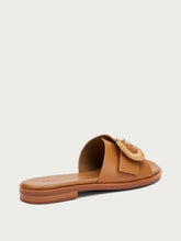 Pantoletten aus Leder mit runder Schnalle - Leder | FRAU