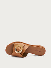 Pantoletten aus Leder mit runder Schnalle - Leder | FRAU