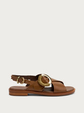 Sandalen aus Leder mit runder Schnalle - Mou | FRAU