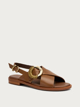 Sandalen aus Leder mit runder Schnalle - Mou | FRAU