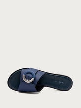 Leather sliders with buckle - Ionio | FRAU