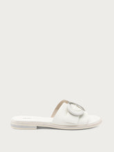 Leather sliders with buckle - Off-White | FRAU