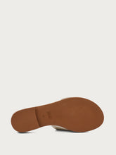 Gold sliders with buckle - Platinum | FRAU