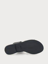 Minimalistische Pantoletten aus Leder - Schwarz | FRAU