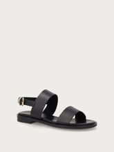 Minimalistische Sandalen aus Leder - Schwarz | FRAU