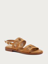 Sandali in pelle laserata - Cuoio | FRAU